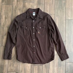 The North Face Dark Brown Casual Button Down Shirt